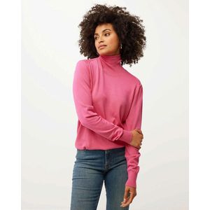 Turtle Neck Basic Trui Dames - Roze - Maat XS