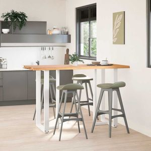 vidaXL Bartafel met natuurlijke rand 180x80x112 cm massief eikenhout - Bartafel - Bartafels - Bartoptafel - Pubtafel