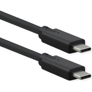 ROLINE USB 3.2 Gen 2x2 kabel, met PD (Power Delivery) 20V5A, Emark, C-C, M/M, 20 Gbit/s, zwart, 0,5 m