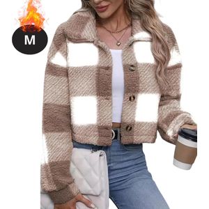 Bovista Winterjas - Dames Winterjas - Winter - Volwassen - Stijlvol - Teddy Jas Dames - Kaki - M