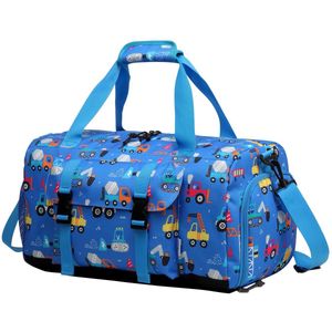 Ibenzoa® Sporttas voor kinderen, reistas, zwemtas, waterafstotend, schoenenvak, blauw