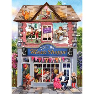 XL Legpuzzel - Muziekwinkel - 500 extra grote puzzelstukjes - Sunsout- ouderen- slechtziende