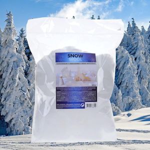 MIJOMA Kunstsneeuw, decoratieve sneeuwwatten, sneeuwdecoratie, kunstsneeuw voor winterlandschap en kerstdecoratie, wit (sneeuwwatten 50 g)