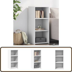 vidaXL Dressoir - 40x41x93 cm - Bewerkt Hout - Wit Scandinavisch Design - Opbergkast - Houten Kast - Witte Kast - Dressoir