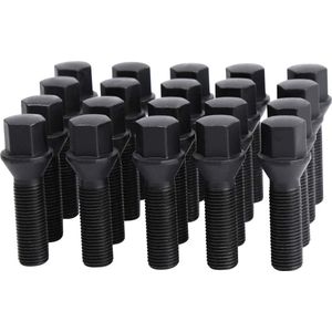 Verlengde wielbouten 45MM M12x1.25 Zwart 20x bouten / M12x1,25 / M12 x 1,25 / M12 x 1.25