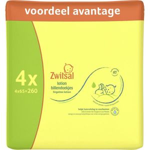 Zwitsal Billendoekjes Lotion 4 x 65 = 260 stuks