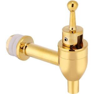 Bierkraan drankdispenser voor camping picknick - Koperen, roestvrij staal, vervanging voor wijnbar bier spigot (goud 12 mm)