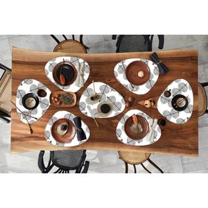 Placemat organisch - Placemats organic - Onderleggers - Lampion - Patronen - Lampen - 8 stuks