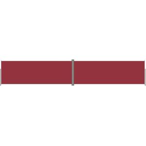 vidaXL Windscherm uittrekbaar 220x1200 cm rood - Scherm - Schermen - Windscherm - Zonnescherm