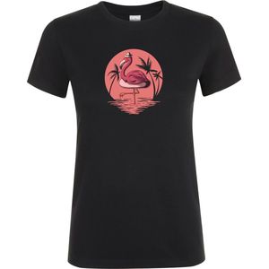 Klere-Zooi - Flamingo - Dames T-Shirt - XXL
