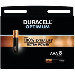 Duracell Alkaline Optimum Batterij AAA 8 Pack