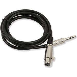 WiseGoods 3.5mm jack stereo XLR socket - Kabel 3.5mm Male naar XLR Female - Microfoon Audio Kabel - 1.5 M - Zwart