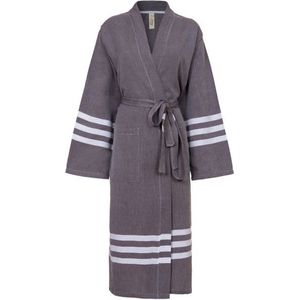 Hamam Badjas Bala Sultan Khaki - L - hamam kimono badjas - ochtendjas - sauna badjas - zomer badjas - middellang - dun