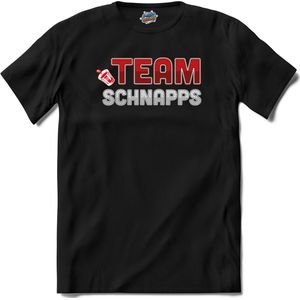 Team Schnapps | Grappige apres ski dank kleding | Wintersport shirt - T-Shirt - Unisex - Zwart - Maat 4XL