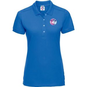 FitProWear Slim-Fit Polo Rosa Dames - Blauw - Maat XS - Poloshirt - Sportpolo - Slim Fit Polo - Slim-Fit Poloshirt - T-Shirt - Katoen polo - Polo -  Getailleerde polo dames - Getailleerd poloshirt - Blauwe polo