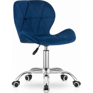 AVOLA - Bureaustoel - Ergonomisch - Velours - Blauw