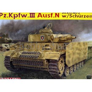 1:35 Dragon 6474 Pz.Kpfw.III Ausf.N - Sd.Kfz.141/2 w/Schurzen Plastic Modelbouwpakket