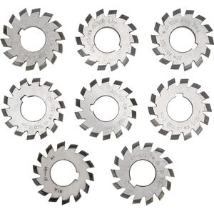 Tandwielfrees M1.5 20° 5mm 6mm HSS Snijgereedschap Industriële Benodigdheden 8 Stuks - Frezen van Tandwielen met Vierkante Neus .
