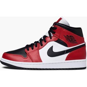 Nike Air jordan 1 Mid Black/Black-Gym Red ""Chicago black toe"" 41  554724 069