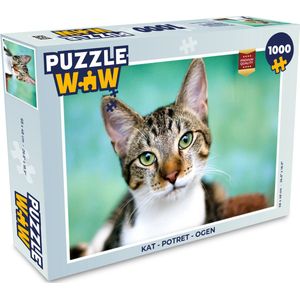 Puzzel Kat - Potret - Ogen - Legpuzzel - Puzzel 1000 stukjes volwassenen