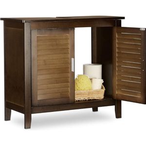 DailySupplies® Wastafelonderkasten - Badkamerkast - Wastafelmeubel - Donkerbruin