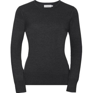Russell Collectie Dames/dames Crew Neck Knitted Pullover Sweatshirt (Houtskool mergel)