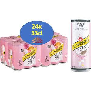 Schweppes Pink Zero blik 33cl - tray 24 stuks