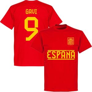 Spanje Gavi 9 Team T-Shirt - Rood - Kinderen - 98