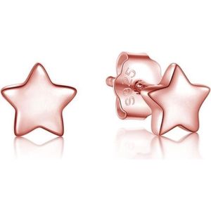 Cilla Silver dames oorknoppen 925 Zilver Stars Rose