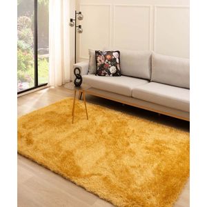 Hoogpolig vloerkleed velvet - Posh goud 280x380 cm