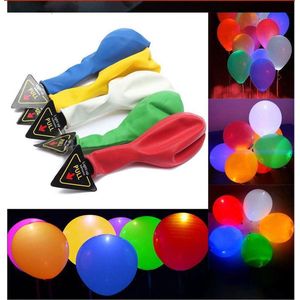 5 x LED balonnen diverse kleuren - Licht balonnen LED