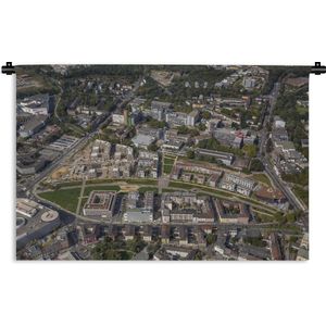 Wandkleed Essen - Luchtfoto van de Duitse stad Essen Wandkleed katoen 120x80 cm - Wandtapijt met foto