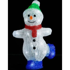 vidaXL - Kerstfiguur - sneeuwman - LED - binnen - en - buiten - 30 - cm - acryl
