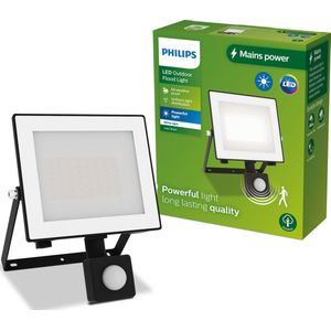 Philips Lois floodlight - Zwart - 30W - Helder warm licht; 3000K - Bewegingssensor - Verstraler