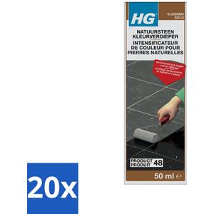 HG - Natuursteen Kleurverdieper - Herstelt Kleur - Beschermt Tegen Vuil & Slijtage - 50 ml - Bulkverpakking - 20 stuks