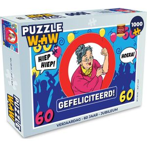 Puzzel Verjaardag - 60 Jaar - Jubileum - Legpuzzel - Puzzel 1000 stukjes volwassenen