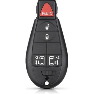 XEOD Autosleutelbehuizing - sleutelbehuizing auto - sleutel - Autosleutel / Geschikt voor: Dodge 4 knops & panic knop