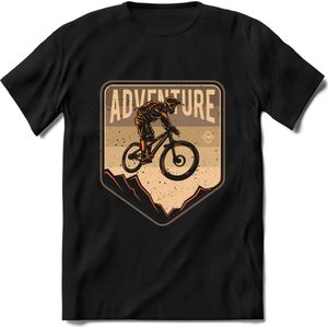 Adventure | TSK Studio Mountainbike kleding Sport T-Shirt | Bruin | Heren / Dames | Perfect MTB Verjaardag Cadeau Shirt Maat S