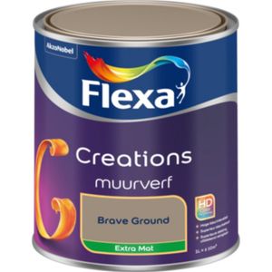 Flexa Creations Muurverf - Extra Mat - Brave Ground - 1 liter - Binnenmuurverf - Dekkend