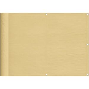 vidaXL - Balkonscherm - 75x600 - cm - 100% - oxford - polyester - zandkleurig