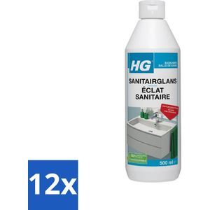 HG - Badkamer - Badkamerreiniger - Extra Glans - Sterk Geconcentreerd - 500 ml - Voordeelverpakking - 12 stuks