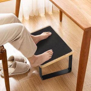 Ergonomische voetenbank met antislip rubberen oppervlak - Bureaukruk - Mat Zwart - Verdikte voetensteun Foot rest