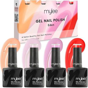 Gel Nagellak Set 4x10ml - Professionele UV/LED Soak-Off Manicure en Pedicure voor Lente/Zomer 2024