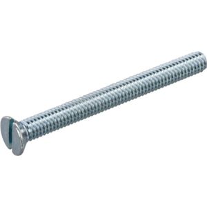 Metaalschroef M4x30 gegalvaniseerd platkop per zak a 10 stuks - pk - 4.8 - sleufkop