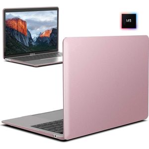 Laptophoes - Geschikt voor MacBook Air 13 inch Hoes - Case Voor Air M1 2020 (A2337) - Roze Goud