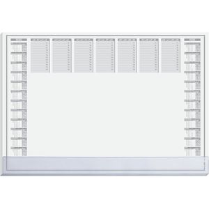 Papieren bureau-onderlegger met 2-jarige kalender (2024/25) dagelijkse weekplanner A2 (595 x 41 cm) 80 g/m² 40 vellen Desk Mat