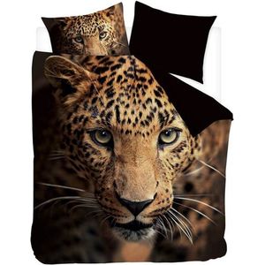 Snoozing Lupard - Dekbedovertrek - Tweepersoons - 200x200/220 cm - Multi kleur