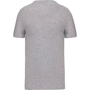 T-shirt Heren M Kariban Ronde hals Korte mouw Light grey heather 87% Katoen, 9% Viscose, 4% Elasthan