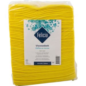 Felicia Viscosedoek Geel - 50 stuks