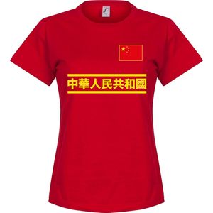 China Team Dames T-Shirt - Rood - M